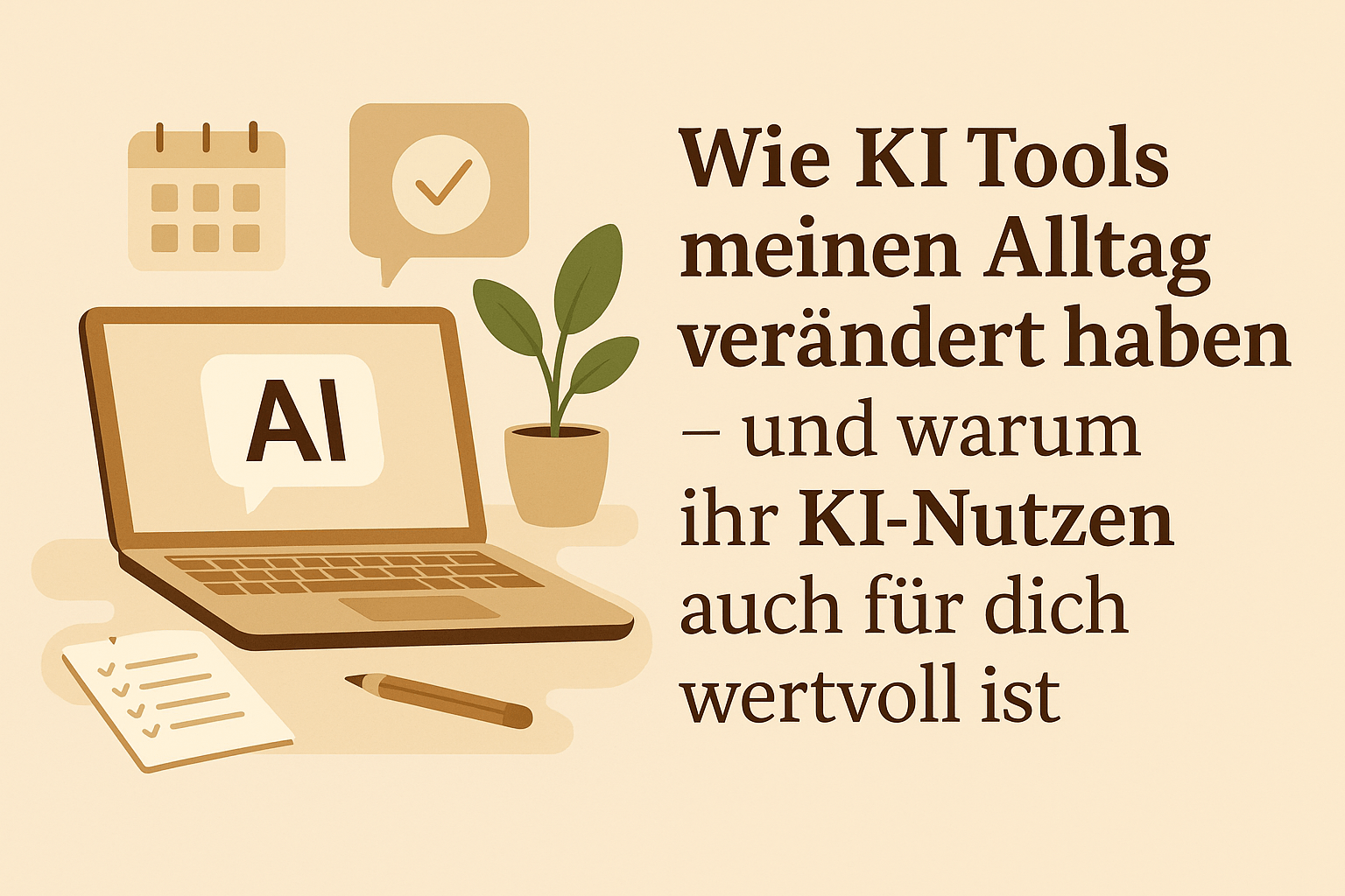 Wie KI Tools meinen Alltag verändert haben – und warum ihr KI-Nutzen auch für dich wertvoll ist
